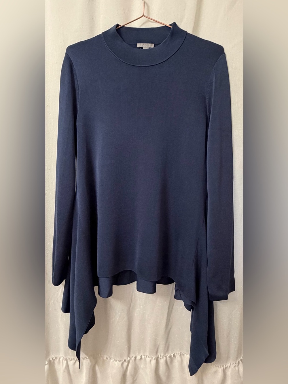 COS Navy Long-Sleeve Crewneck Tunic - Small - NWOT